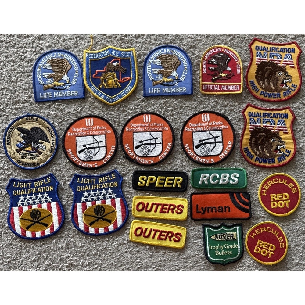 Lot Of 20 Patches (Rifle, Lyman, NRA)